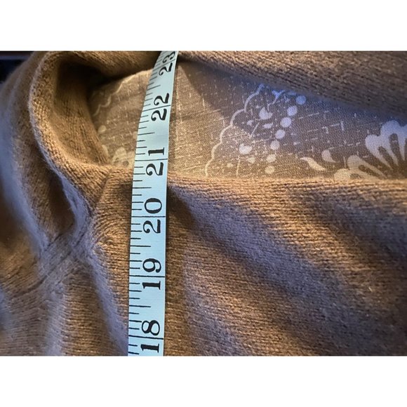Banana Republic Luxury Blend Sweater Size Medium Cotton Angora Cashmere Caramel - Picture 8 of 9